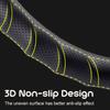 Karcle 3D PU Leather Steering Wheel Cover 15 Inch O/D Type Great Grip Anti-Slip Design Four Seasons Auto Car Protection