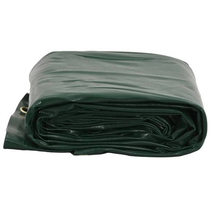 VidaXL Bâche, Couverture de Toit avec Oeillets Métalliques, Bâche de Protection Résistante aux UV Jardin Extérieur, Vert 5x5 156054