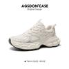 Silver dad shoes men's spring 2025 new high-end Hong Kong style mesh breathable height increase men's sports and leisure shoes