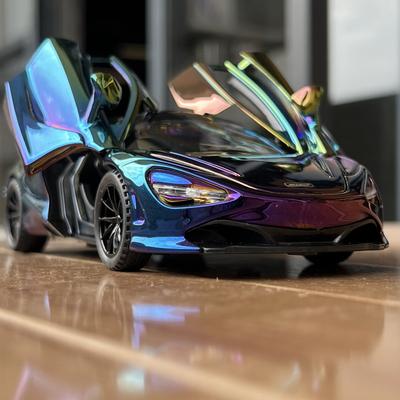 1:32 McLaren 720S Electroplate Super Sports Car Diecast Alloy Metal Model Car High Simulation Trendy Toy Ornaments Holiday Gifts