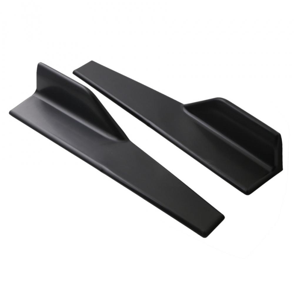 One Pair Car Side Skirt Spoiler Rocker Splitter Wing Anti-Scratch Matt Black