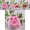 Sweet Plush Capybara Doll Cute Design In Brown And Pink Soft Fur Perfect For Keychains