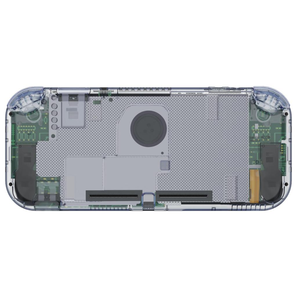 eXtremeRate DIY Compatible Case Shell Made of Clear Material for Compatible with Switch Nintendo Switch Light Controller Repair Kit with Custom Case