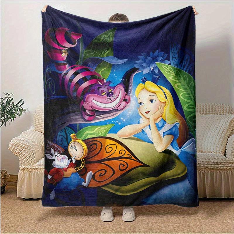 

1pc, Wonderland Adventure Blanket, Perfect for All Seasons, Soft Flannel Throw Blanket, Versatile & Cozy for Bedroom, Living Room, Travel, Camping, Ca 130x150cm