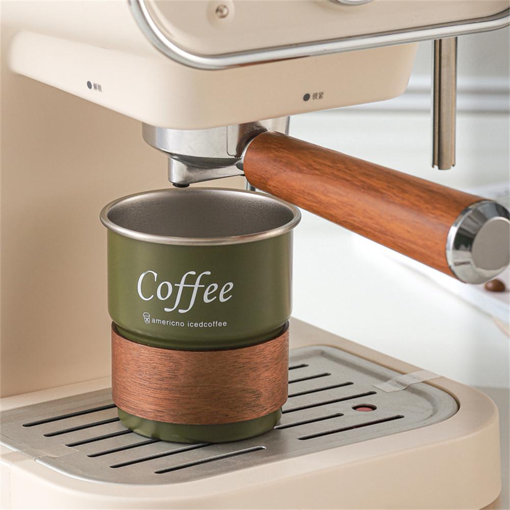 

Single Layer 304 Stainless Steel Coffee Mug Portable Beer Cup with Wooden Sleeve for Camping (BPA Free, No FDA) D