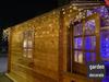 LED Solar-Powered Waterproof Outdoor Curtain Icicle Lights for Christmas and Courtyard Decoration