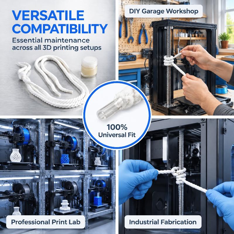 30/40/50Pcs 3D Printer Lead Screw Cleaning Cotton Rope 360 Degree Deep Clean Removes Stubborn Dirt For Printer Maintenance
