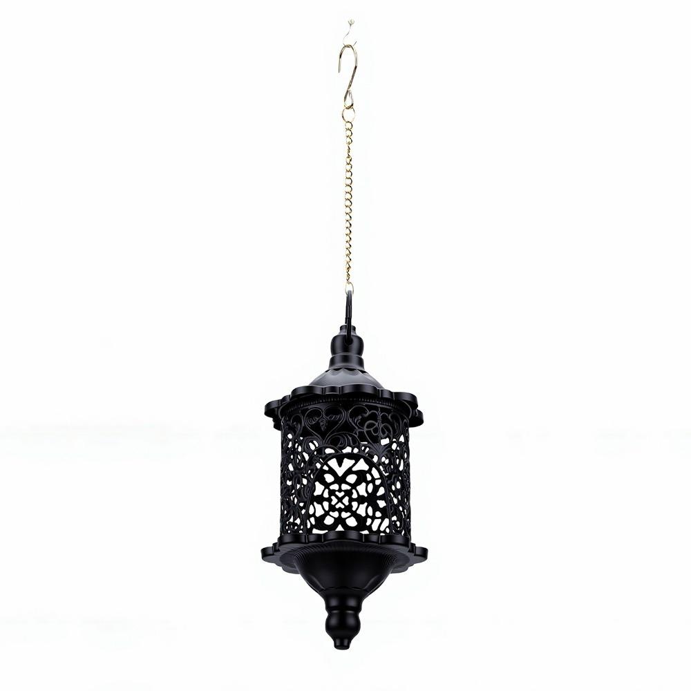 Black Tea Light Holder 7.28x3.35in Candle Stand Decorative Metal Candle Holder For Porch