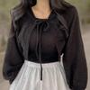 New Arrivals Open Run Ribbon Strap Short Bolero Cardigan