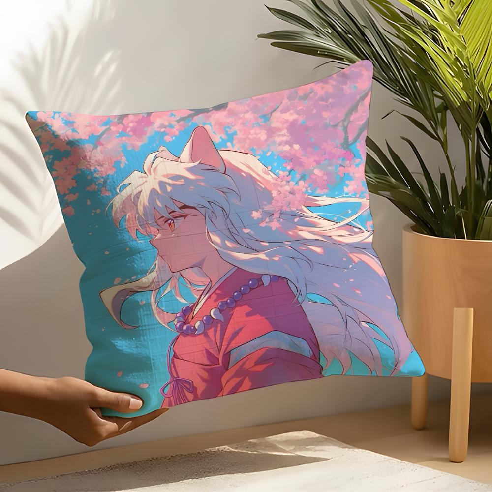 Anime Movie IInuyasha InuYasha Pillow Case Linen Cushion Covers For Decorative Sofa Home Pillows Case Car Chair Pillows Cases