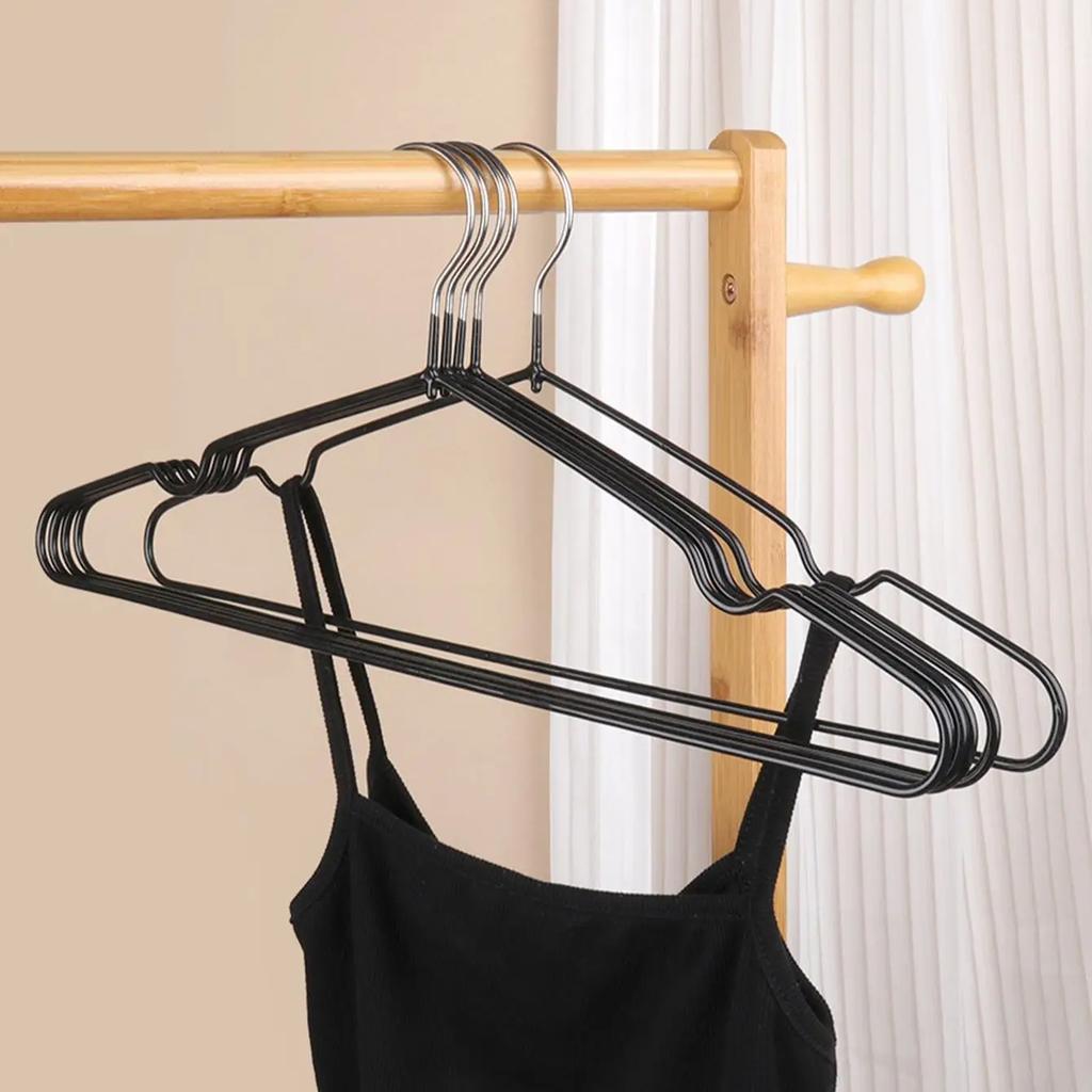 10pcs-Non-Slip Coated Metal Suit Coat Hangers Clothes Hangers Metal Shirt Jacket Hanger with Round Notches for Dress
