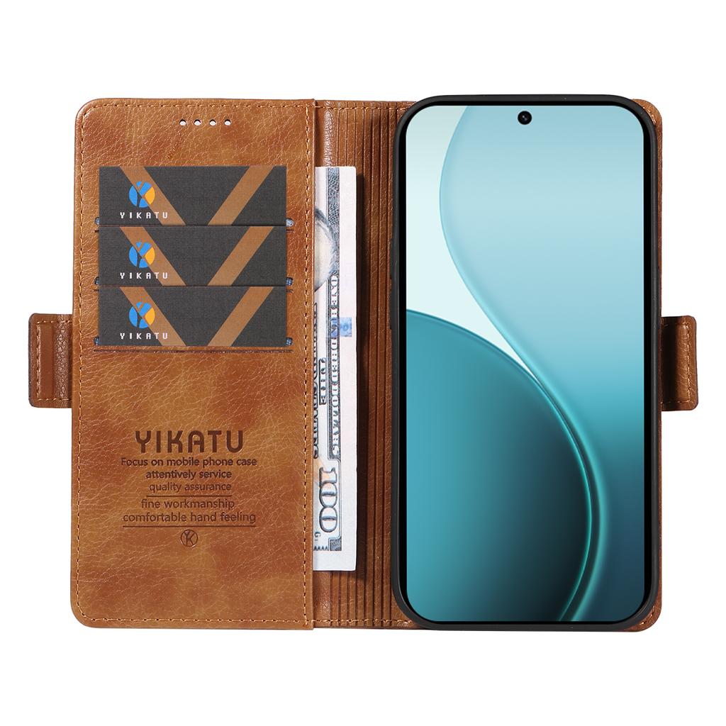 For Oppo Reno14 Pro 5G (China)/Oppo Reno14 Pro 5G (Global) Case YIKATU YK-007 Litchi Texture PU Leather Wallet Phone Cover