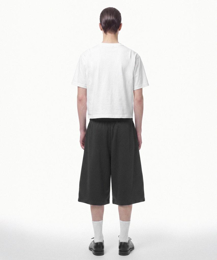 PRINOAR Single Pleated Bermuda Shorts - Black