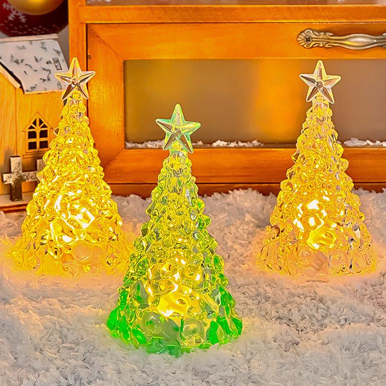LED Christmas Star Tree Night Light: Iceberg Lamp for Kids' Rooms & Holiday Decor