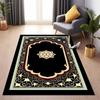 Alfombra de Oración Boho Estampado Floral Geométrico Árabe Tradicional Alfombra de Área Antideslizante Estilo Étnico Esterilla de Oración para Sala de Estar Decoración del Hogar