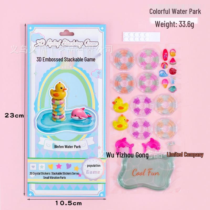 3D Embossed Stackable Cartoon Stickers for Kids