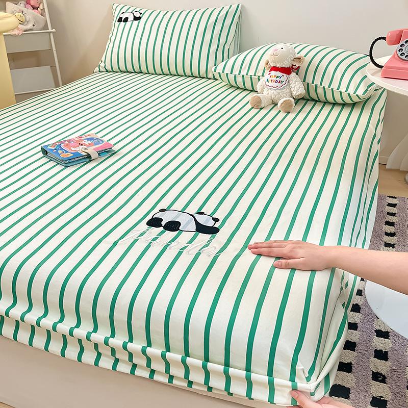 Summer Cotton Thick Mattress Cover Bedding Set Cartoon Bed Sheets For Kids 3 Piece All Cotton Bedspread Comfortable Bed Sheet Set