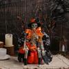Halloween Pumpkin Skeleton Decorations Artificial Fake Flower with Deadwoods Table Centerpieces Home Decorations Gift