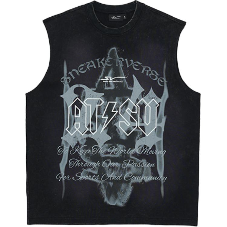 Anta SV Series Simple Round Neck Letter Print Breathable Vest Men tops 172621110V-1 XS