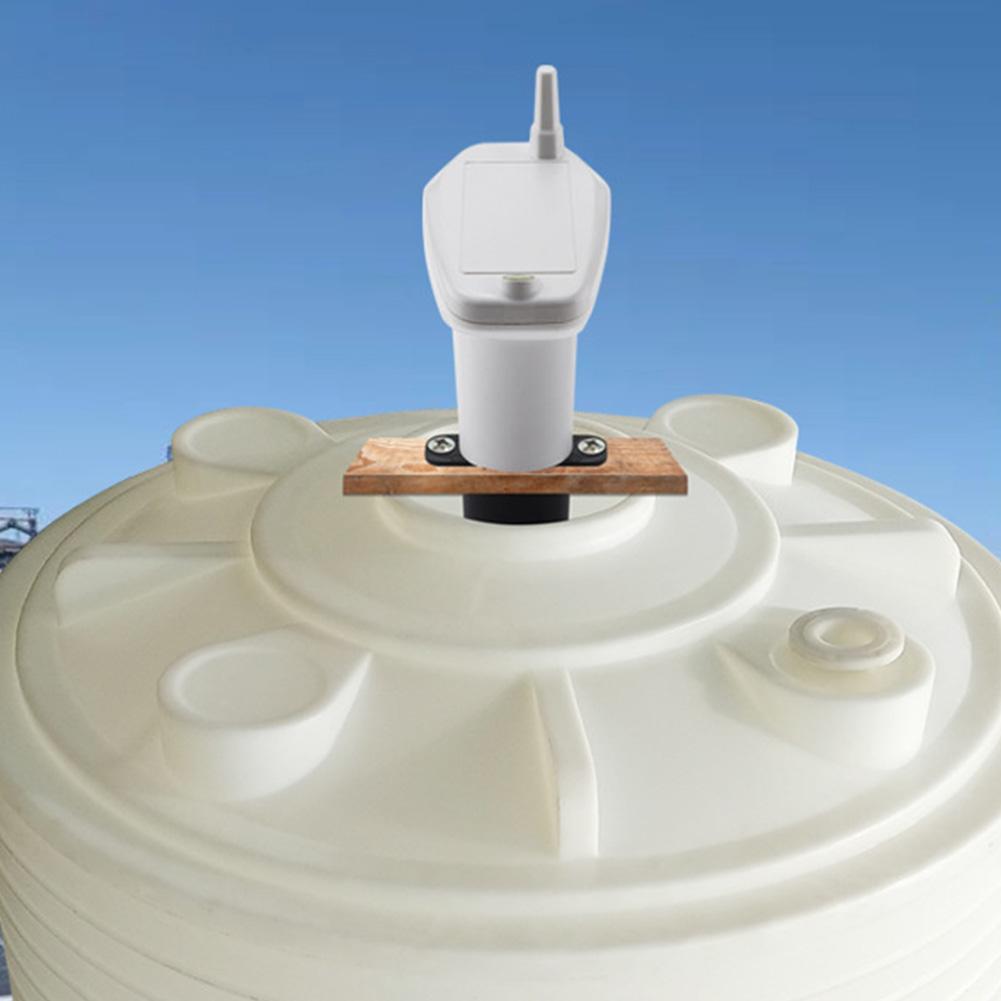 Ultrasonic Water Tank Liquid Level Meter Temperature Sensor Time Display W/ Alarm Ultrasonic Tank Liquid Depth Level Meter