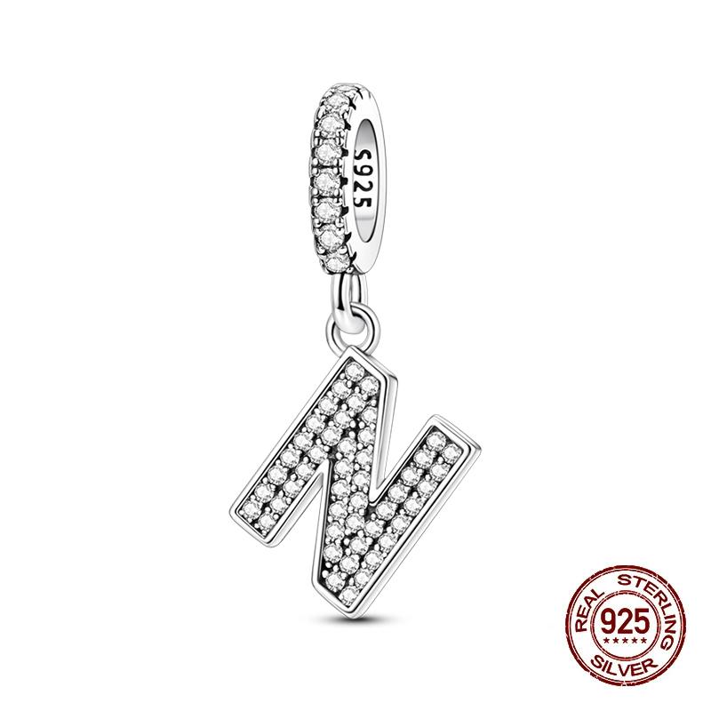 Classic Copper 26 Letters A-Z Alphabet Charms Beads Fit Original Bracelet Bangle Necklace Dangle Women Jewelry Gift