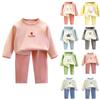 Children's Boys And Girls  Home Wear And Pajamas Long-sleeved Tops And Trousers Sets