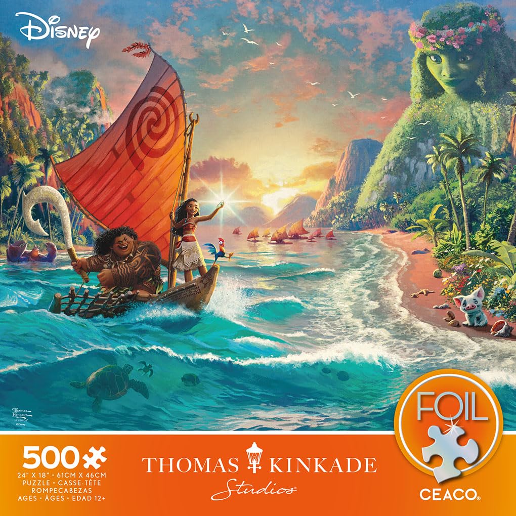 Ceaco Foil Puzzle Thomas Kinkade Moana 500 Piece Jigsaw Puzzle - - - -
