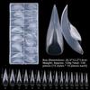 150pcs Coffin Shape Sandwich Nail Forms Natural Clear with Auxiliary Line Double-Sided Fake Nails Clear Extension Almond Shape