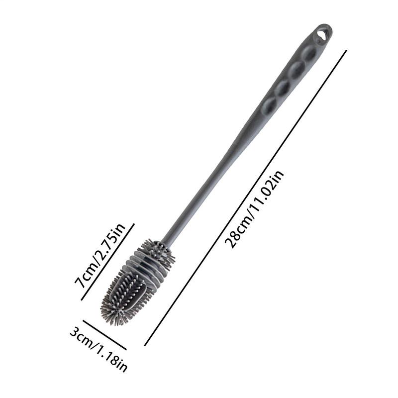 Silicone Milk Bottle Brush Cup Scrubber Glass Cleaner Long Handle Water Bottle Cleaner Durable Cup Scrubber Drinking Wine