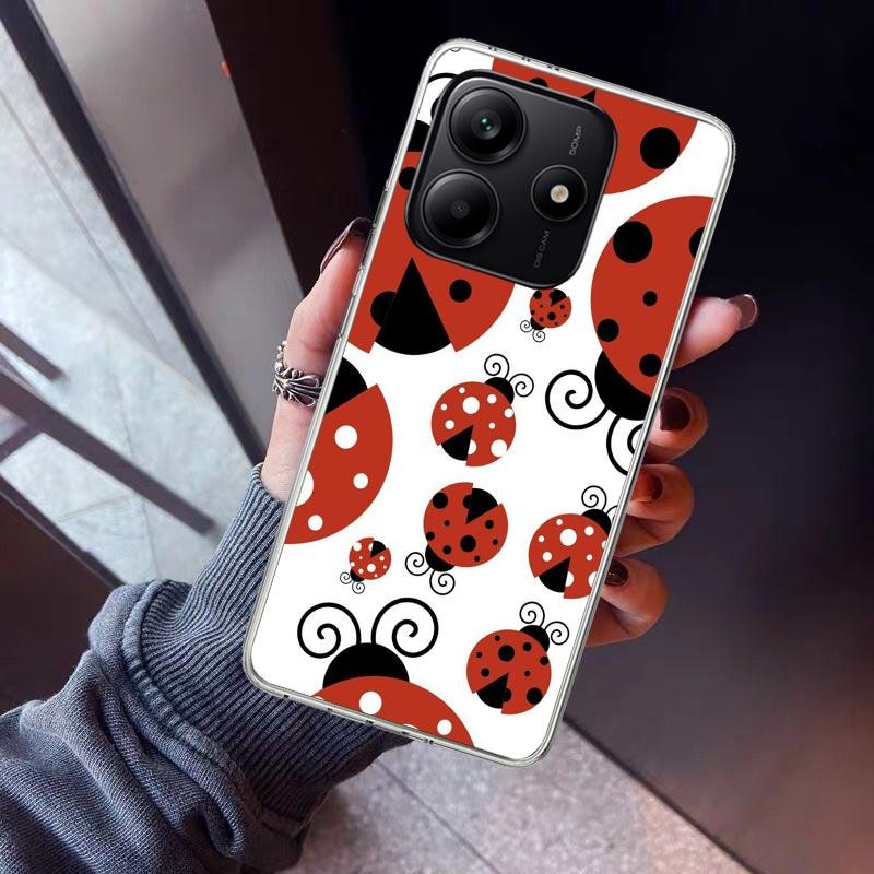 Insect Seven-Star Ladybug Phone Case For Xiaomi Redmi Note 15 14 14S 13 12S 12 Pro Plus 11S 11 10S 10 4G Cover 11E 11T 5G Print