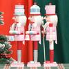 Traditional Wood Nutcrackers Collectible Christmas Figurines Christmas Present Dessert Man Candy Cake Pink Figure
