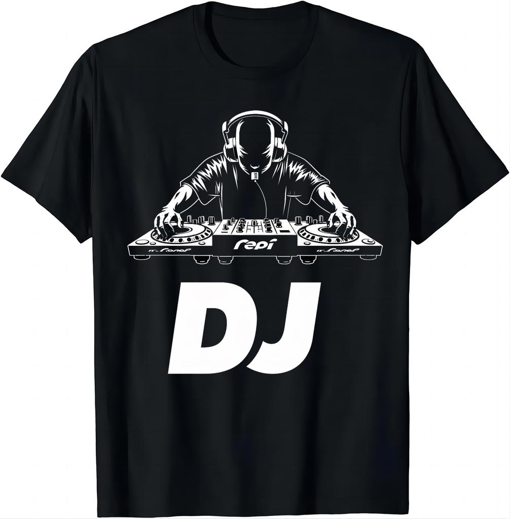 Stylish DJ Mix Master Shirt Music At Your Fingertips T Shirts Graphic T Shirts Men Clothing Tops Camisas Streetwear Ropa Hombre