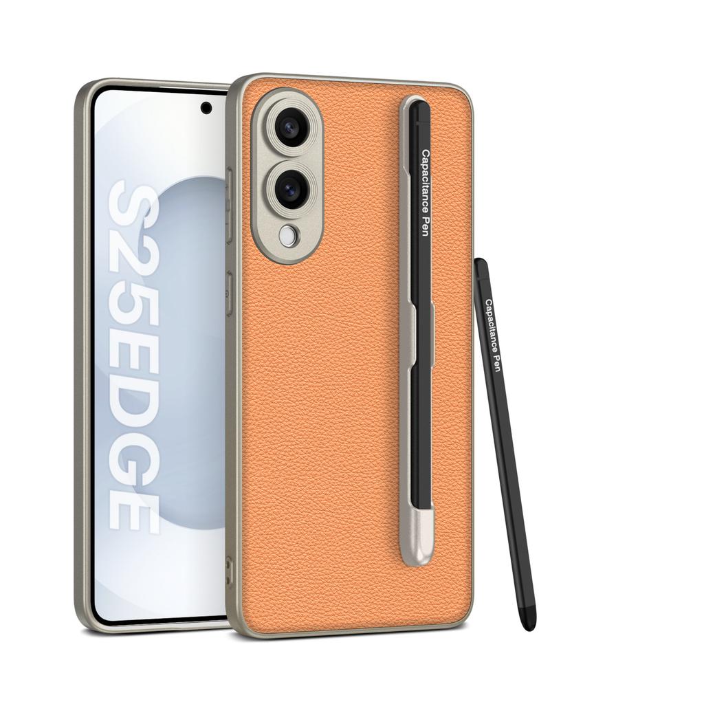 Samsung S25edge Mobile Phone Case S25EDGE All Inclusive Sesquinin Belt Pen Slot with Stylus Anti Fall