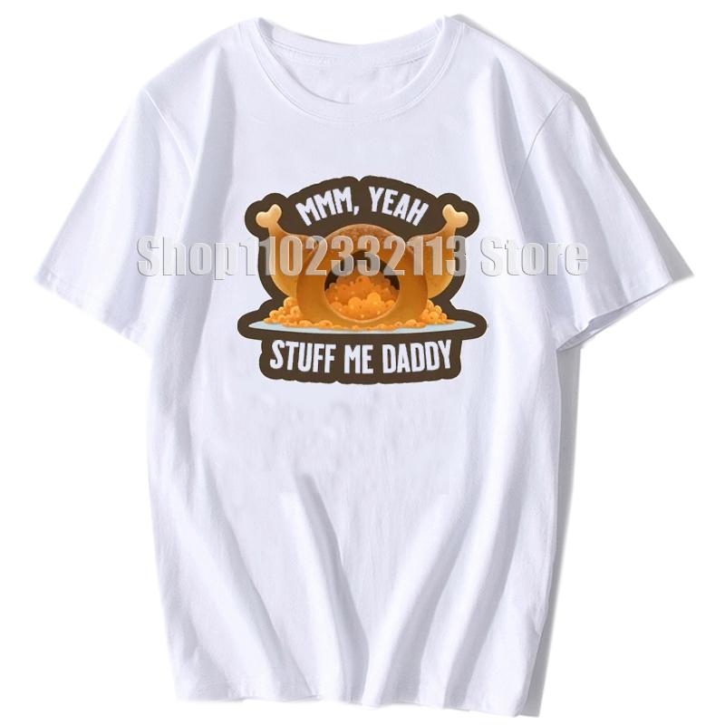 Double Stuff Me Daddy T-Shirt Newfangled Sandwich Biscuit Cartoon Tops T-Shirt Lustiges Dirty Pun Stuff Me Daddy Geschenk für Frauen T-Shirt