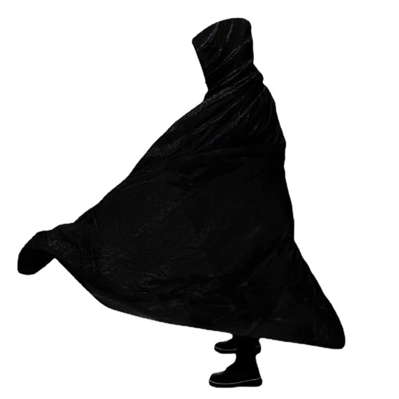 

Halloween Cloak with Hood Velvet Cloth Black Witch Cape for Costume Cosplay Stage Performance 180cm Black 180cm 70.9in