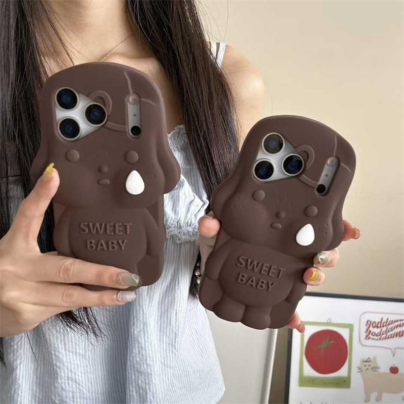 3D Cute Sweet Baby Phone Case For iPhone 17 16 15 14 13 Pro 12 Pro Max Soft Silicone Cover