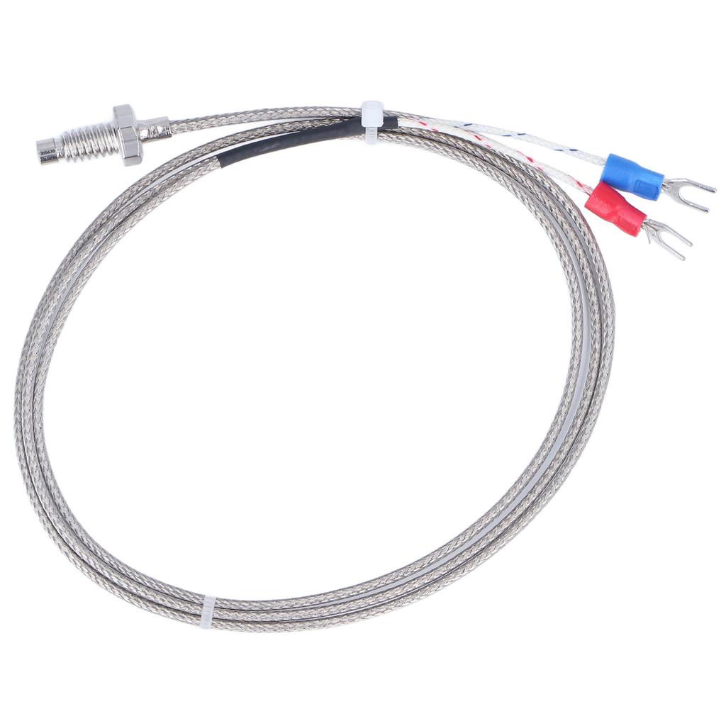 BERM K Type Thermocouple M6 Inch Screw Temperature Sensor Probes Wire 0‑400 celsius  1meter