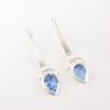 Tanzanite Gemstone 925 Sterling Silver Jewelry Women's Handmade Earrings 2.3" EE-166-5