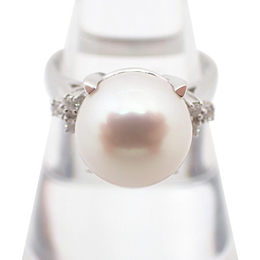 

[Used] TASAKI Pt900 pearl/diamond ring/size 17/g537-60
