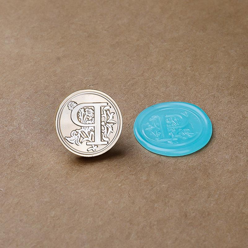 A-Z Alphabet Sealing Wax Stamp Set - 26 Vintage Letter Heads for Envelopes