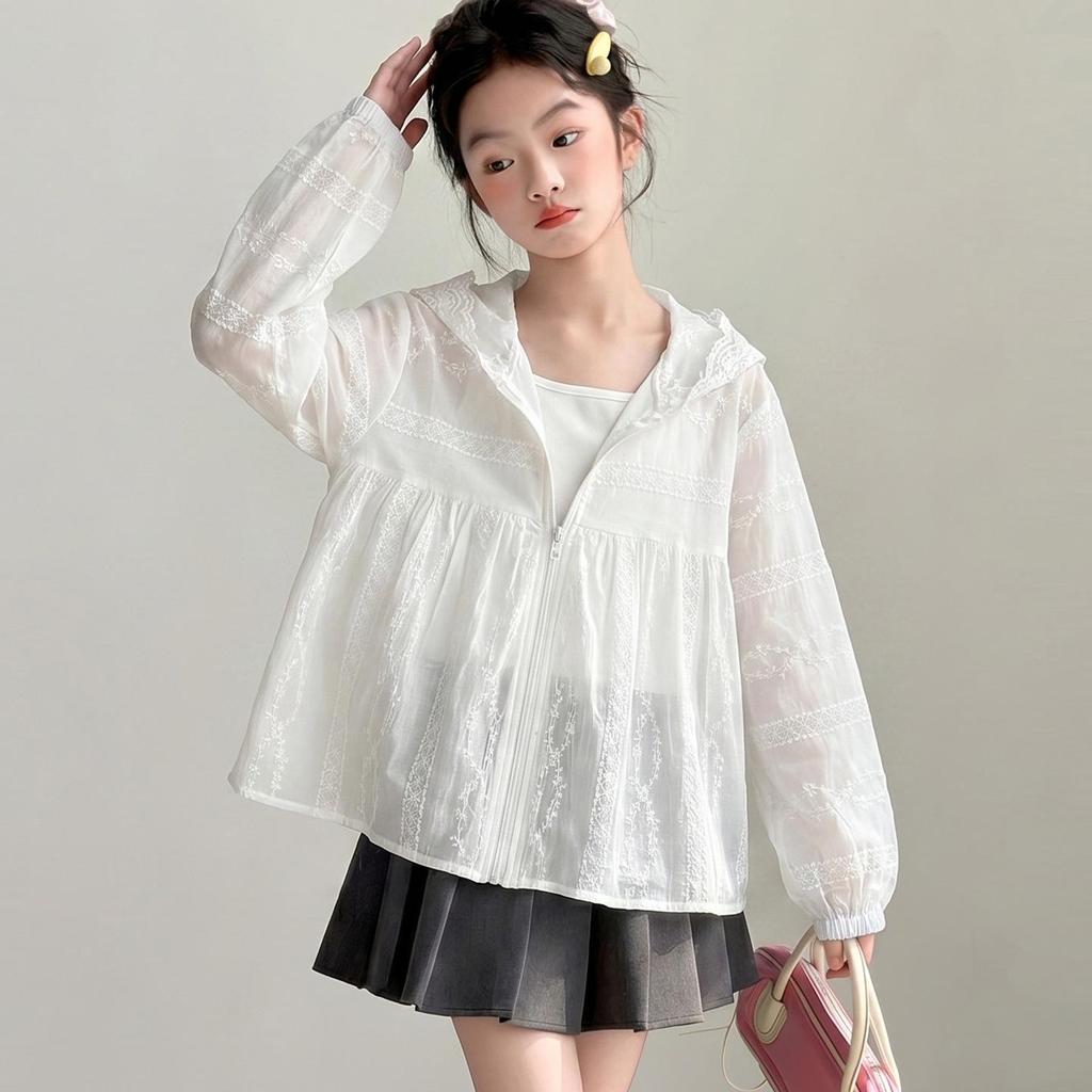 2026 Girls' Lightweight Korean-Style Loose Sun Protection Top