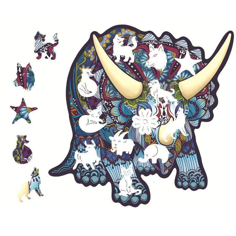 Elefant colorat, iepure, fluture, puzzle din lemn, puzzle 3D personalizat, cadou pentru adulți pentru copii, set de tablă, jucărie, joc de bricolaj