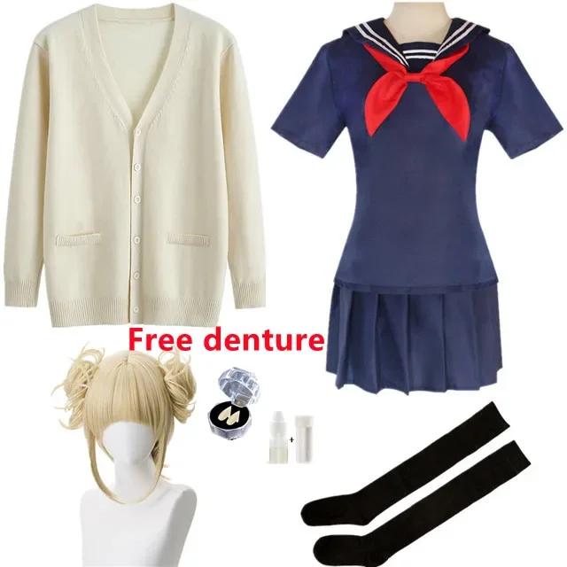 HAni Anime My Hero Academia Himiko Toga Cosplay Costume JK Uniform Skirts Sweater Coat Halloween Christmas Clothes Wom Ww