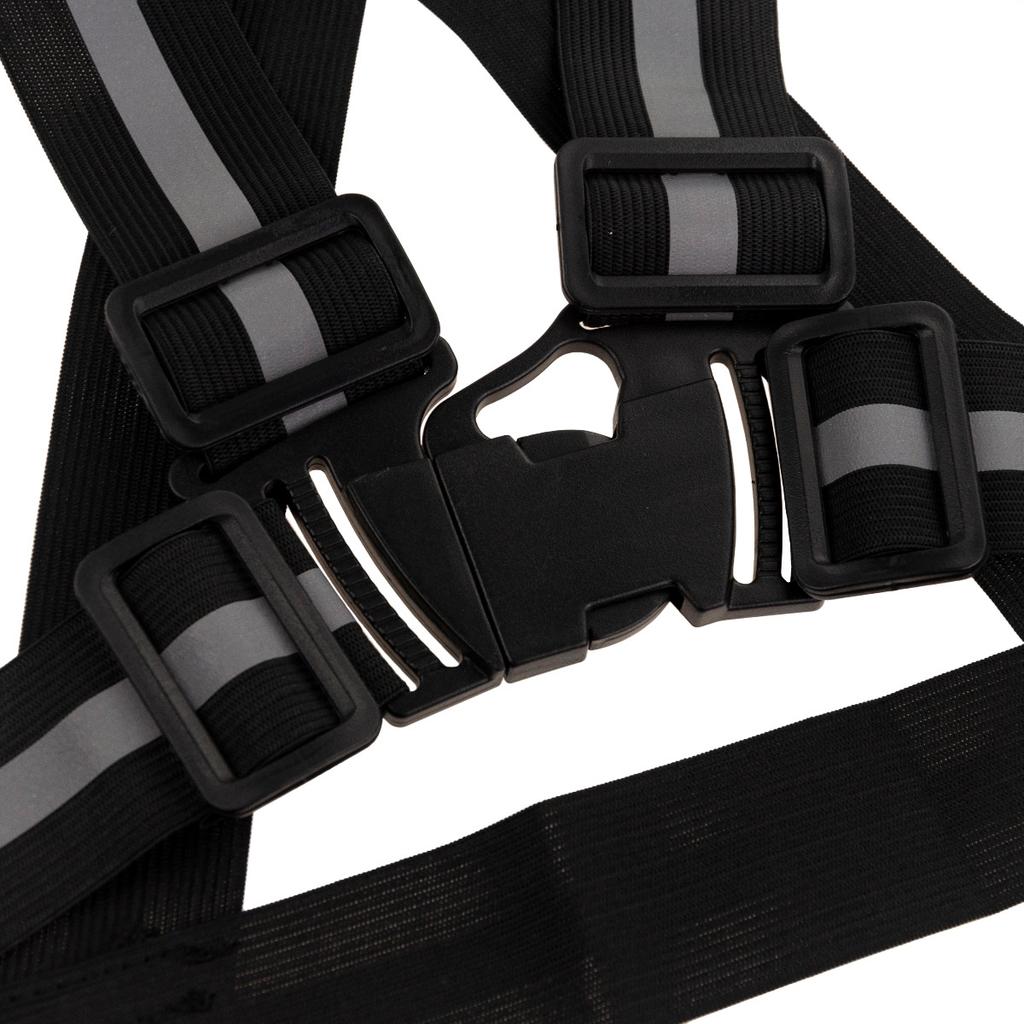 AG590B REFLECTIVE HARNESS SAFETY VEST BLACK