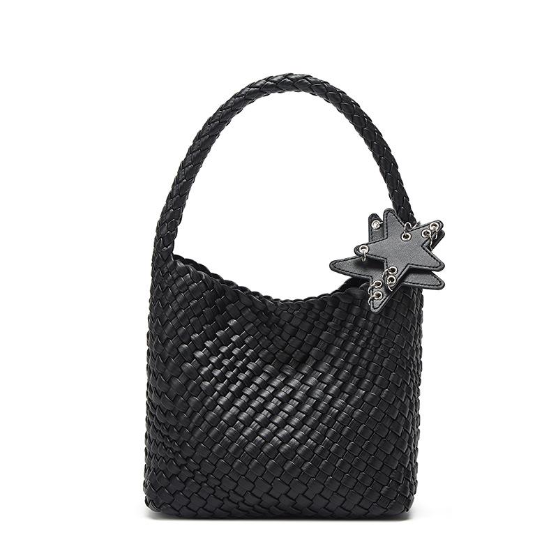 Small Child and Mother Handbag Handwoven Bag Commuter Underarm Bag Simple and Fashionable Shoulder Bag Women