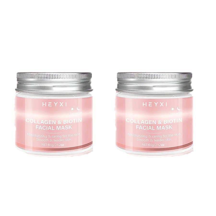 Collagen & Biotin Face Mask - Alcohol-Free, Deep Moisturizing, Improves Skin Elasticity, Brightens A