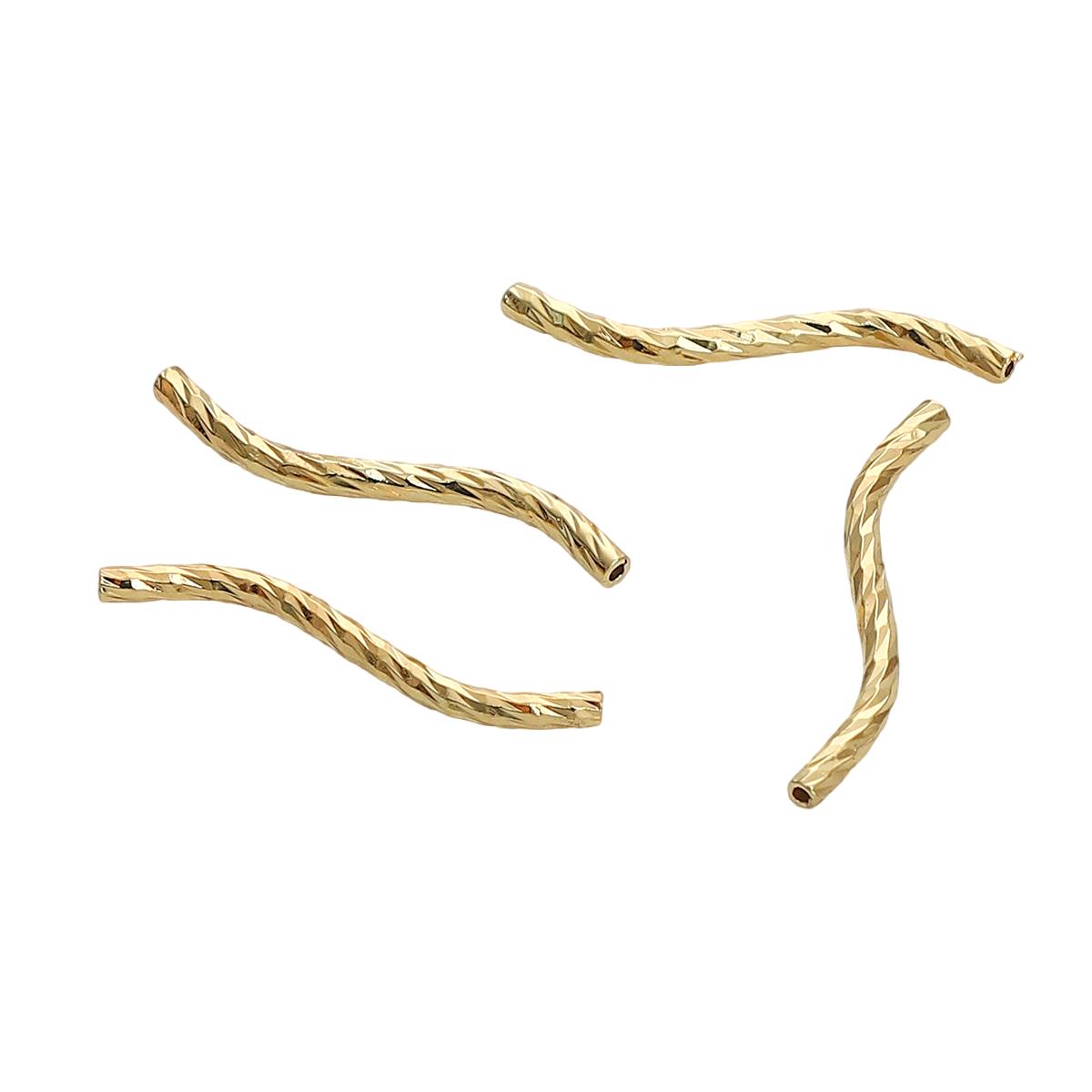 

Медная изогнутая трубка с подвесками для изготовления ювелирных изделий своими руками, аксессуары для рукоделия 1.5x20mm 10pcs