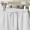 Pantaloni da Uomo in Lino Casual Vestibilità Ampia Pantaloni Dritti con Coulisse Gamba Larga Pantaloni da Golf Estivi da Vacanza Viaggio Lavoro Vita Quotidiana