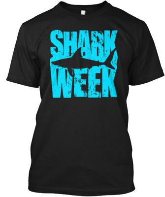 Shark Week Tee T-Shirt Made In the USA Size S To 5XL
