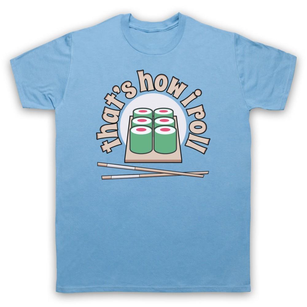 

Суши Вот Как Я Катаюсь Забавный Слоган Пародия Хипстерская Мужская и Женская Футболка S